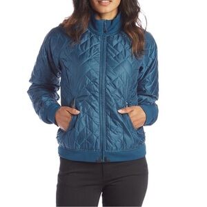 Quilted Blue Women's Jacket - Lightweight Zip Front